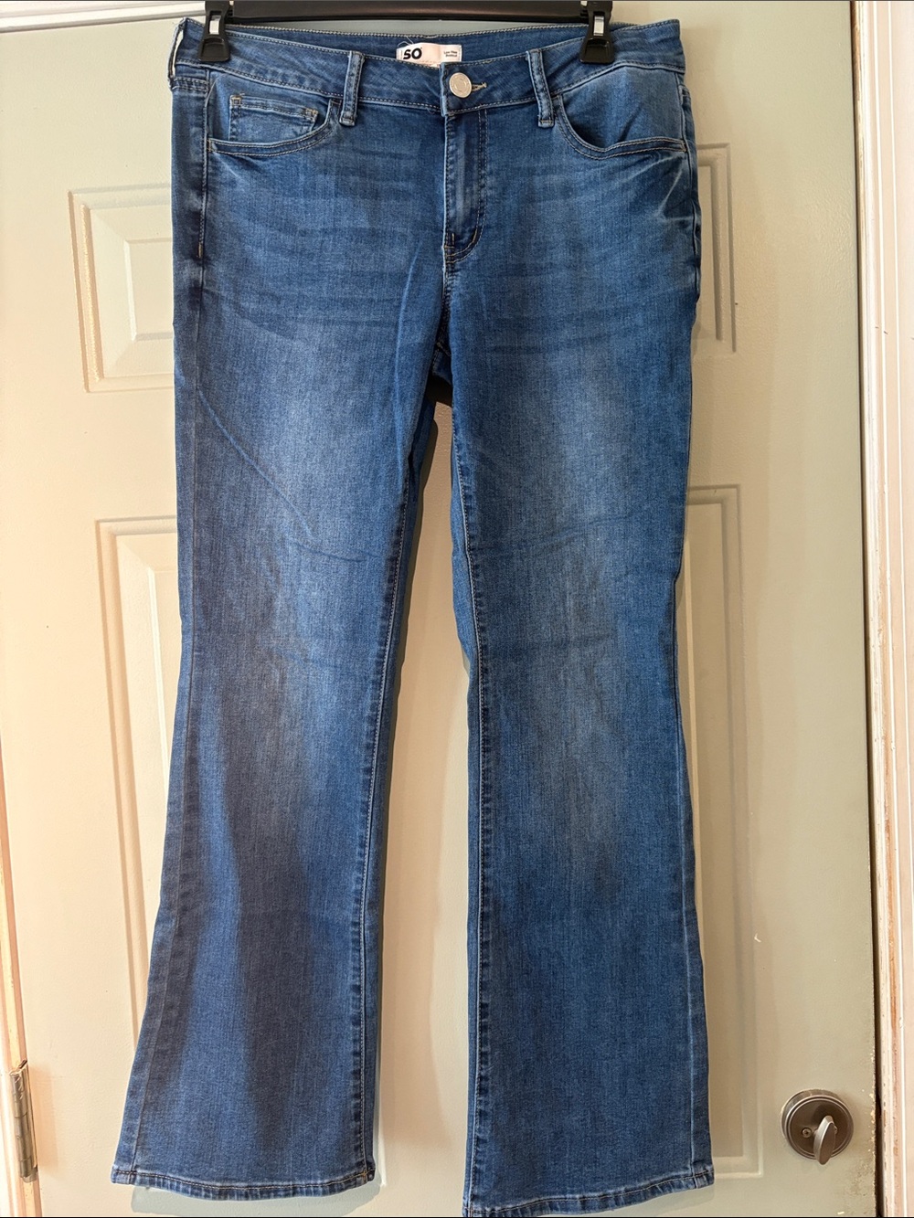 SO Medium Blue Flare Jeans for Women